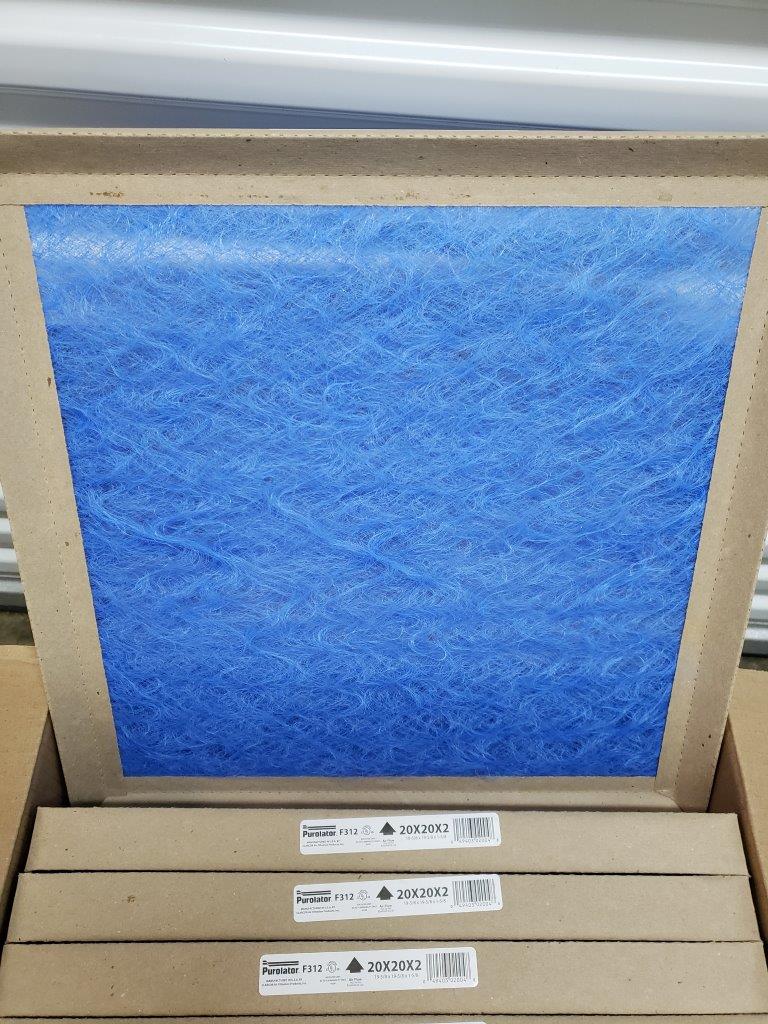 20x20x2 Furnace Air Filters (Box of 19) Purolator F312 Std2 Fiberglass Disposable Panel Filter 20 x 20 x 2