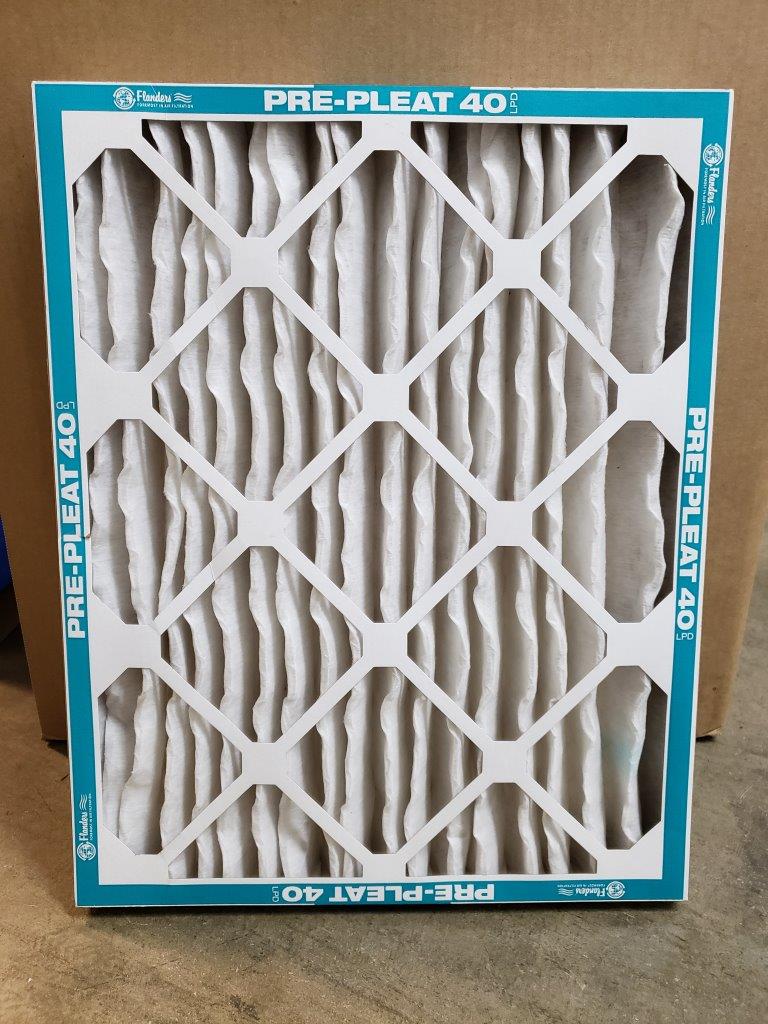 16x20x2 Furnace Air Filter Flanders MERV 8 Prepleat 40 LPD AC