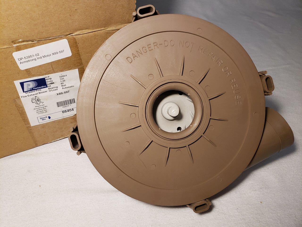 Packard 66404 1/30 HP Draft Inducer Johnstone X89-597 for Armstrong 40404-003 40404003