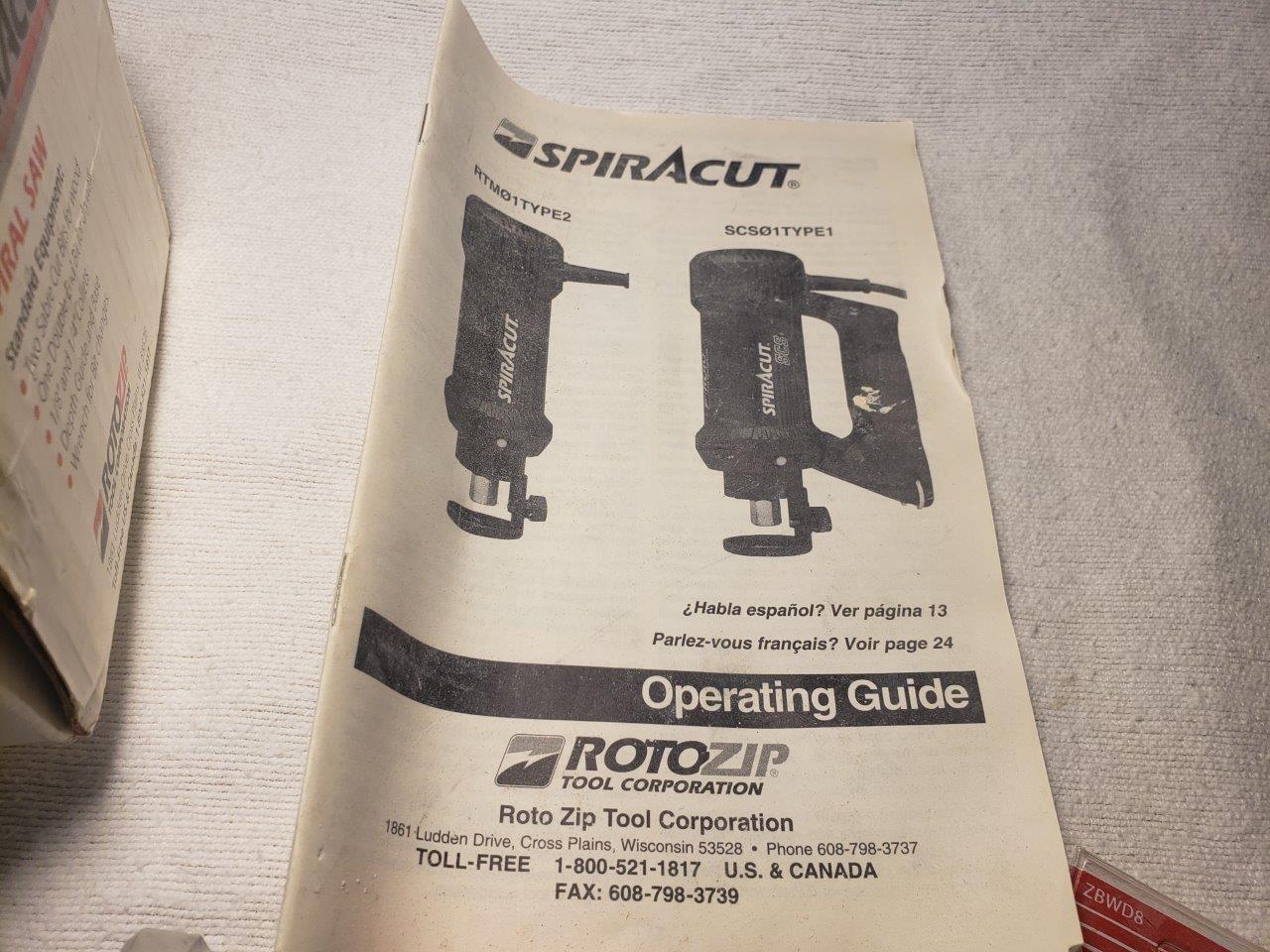 Rotozip RTM01 type 2 Spiracut Rotary RotoSaw Spiral Saw Tool Kit Rotomite