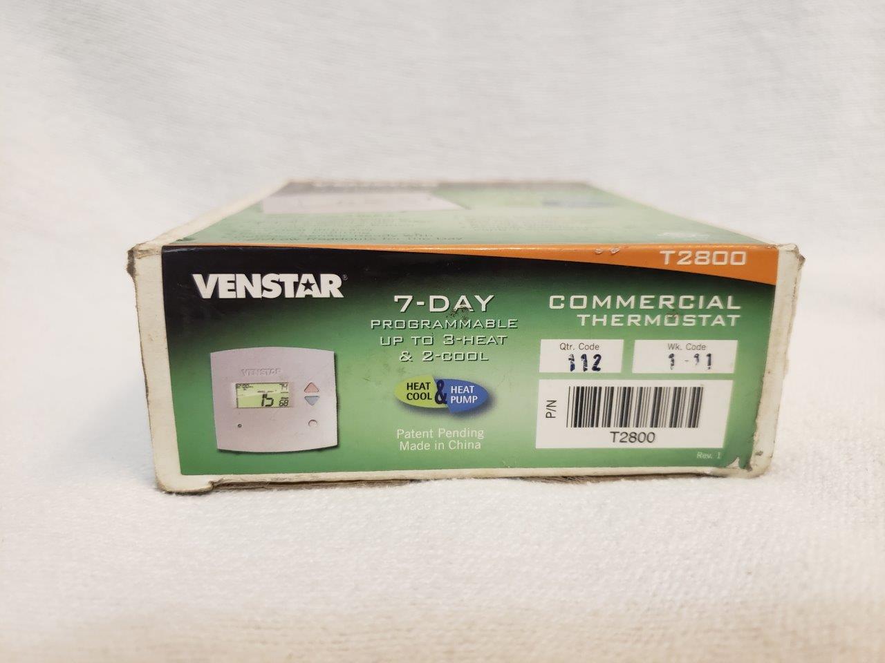 Venstar T2800 Commercial Platinum Slimline Thermostat (3 Heat, 2 Cool) New Wi-Fi Programmable