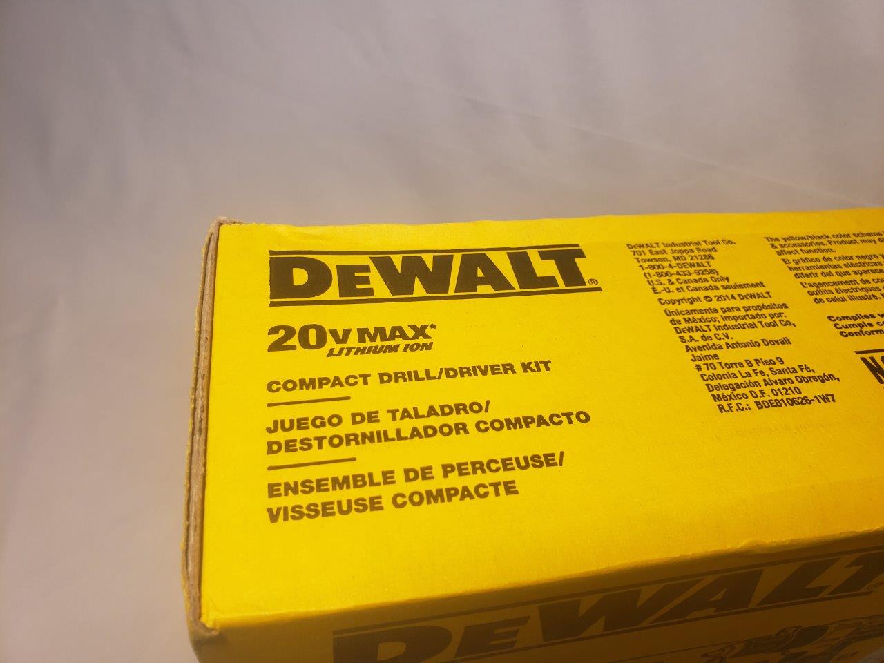 DEWALT 20V MAX Cordless Drill / Driver Kit, Compact, 1/2-Inch (DCD771C2)