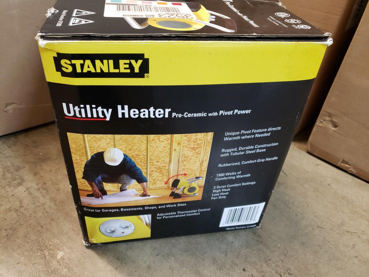 Stanley 1500-Watt Utility Ceramic Portable Heater with Pivot Power