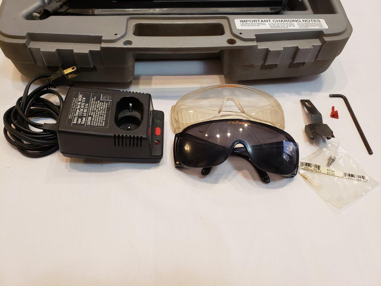 ITW Paslode Impulse Model IM325 Framing Nailer, Gun Hard Case, Charger, Eye Protection IM-325