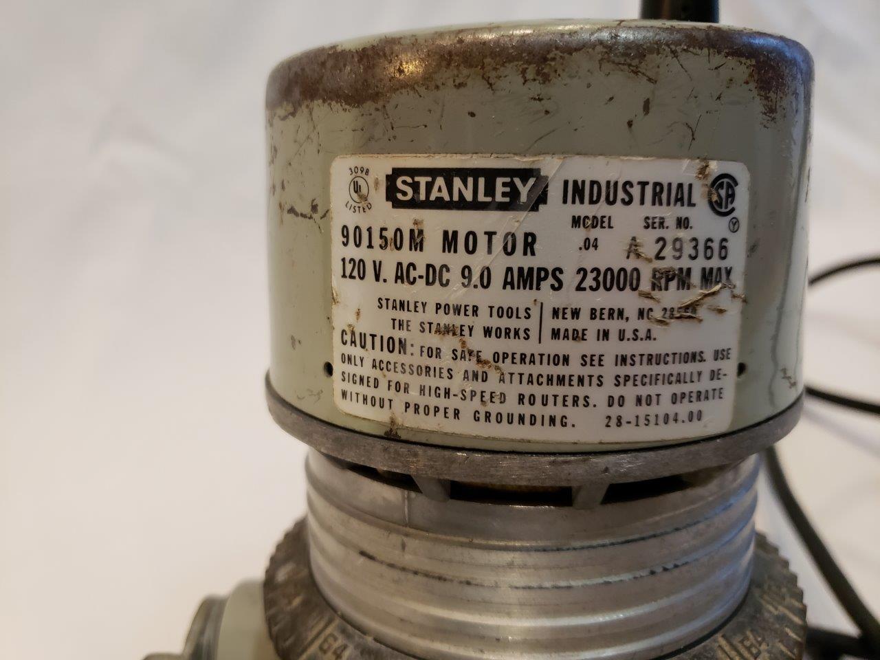 Stanley Router Model .04 Motor 90150M Base 82902, extra base, Plate router templates, toolbox