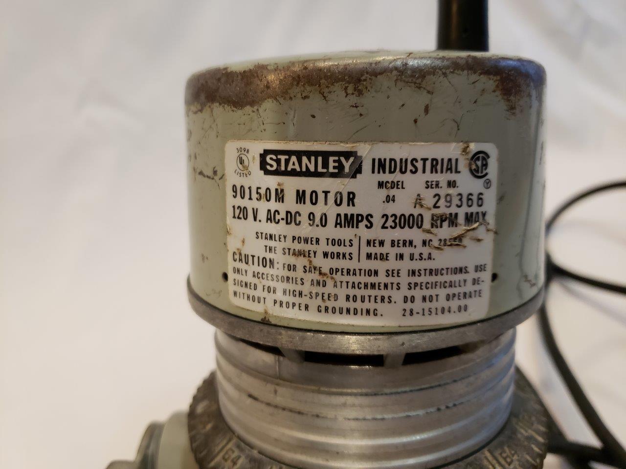 Stanley Router Model .04 Motor 90150M Base 82902, extra base, Plate router templates, toolbox