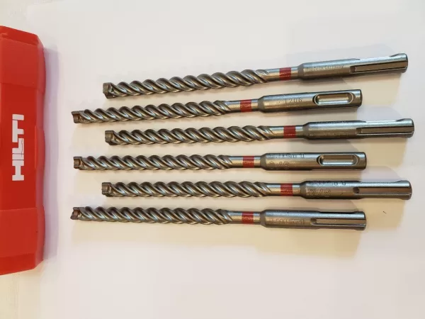 6x New Hilti Hammer Drill Concrete Bits, TE-C3X 3/8in 6in MP6, Part #206682