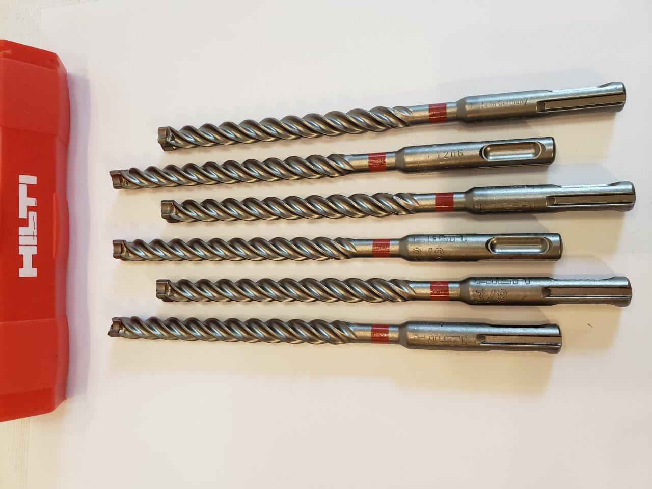 6x New Hilti Hammer Drill Concrete Bits TE C3X 3 8in 6in MP6 Part 6x-new-hilti-hammer-drill-concrete-bits-te-c3x-3-8in-6in-mp6-part