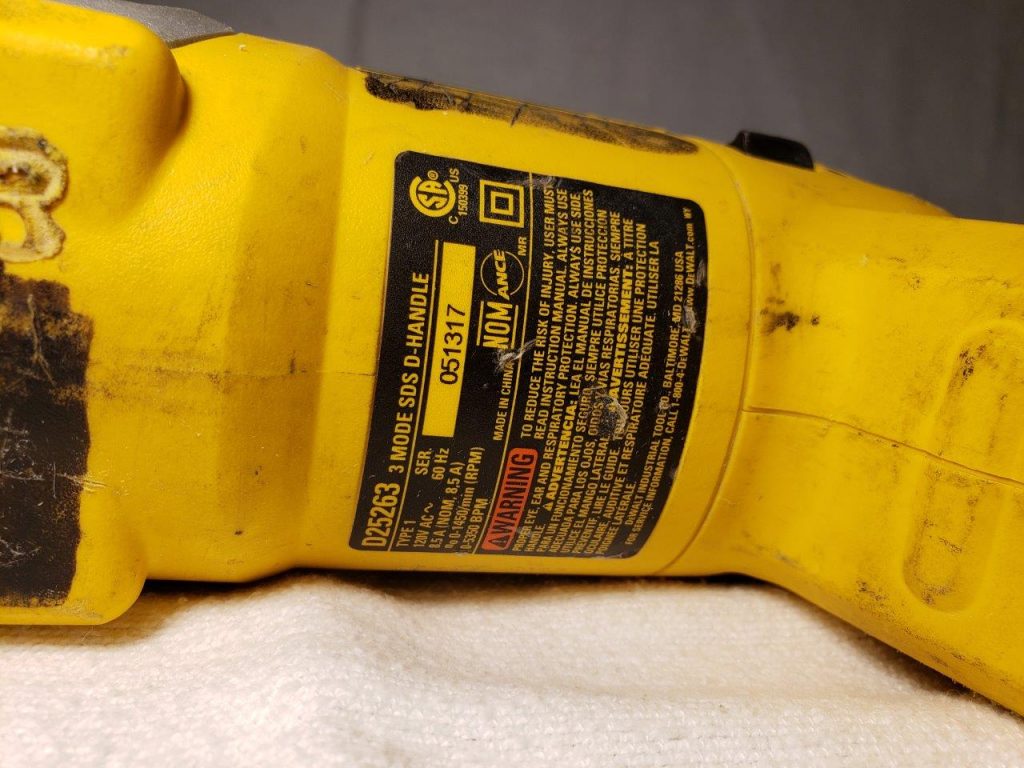 Dewalt D25263 11/8″ Corded SDS+ DHandle Concrete Rotary Hammer Drill