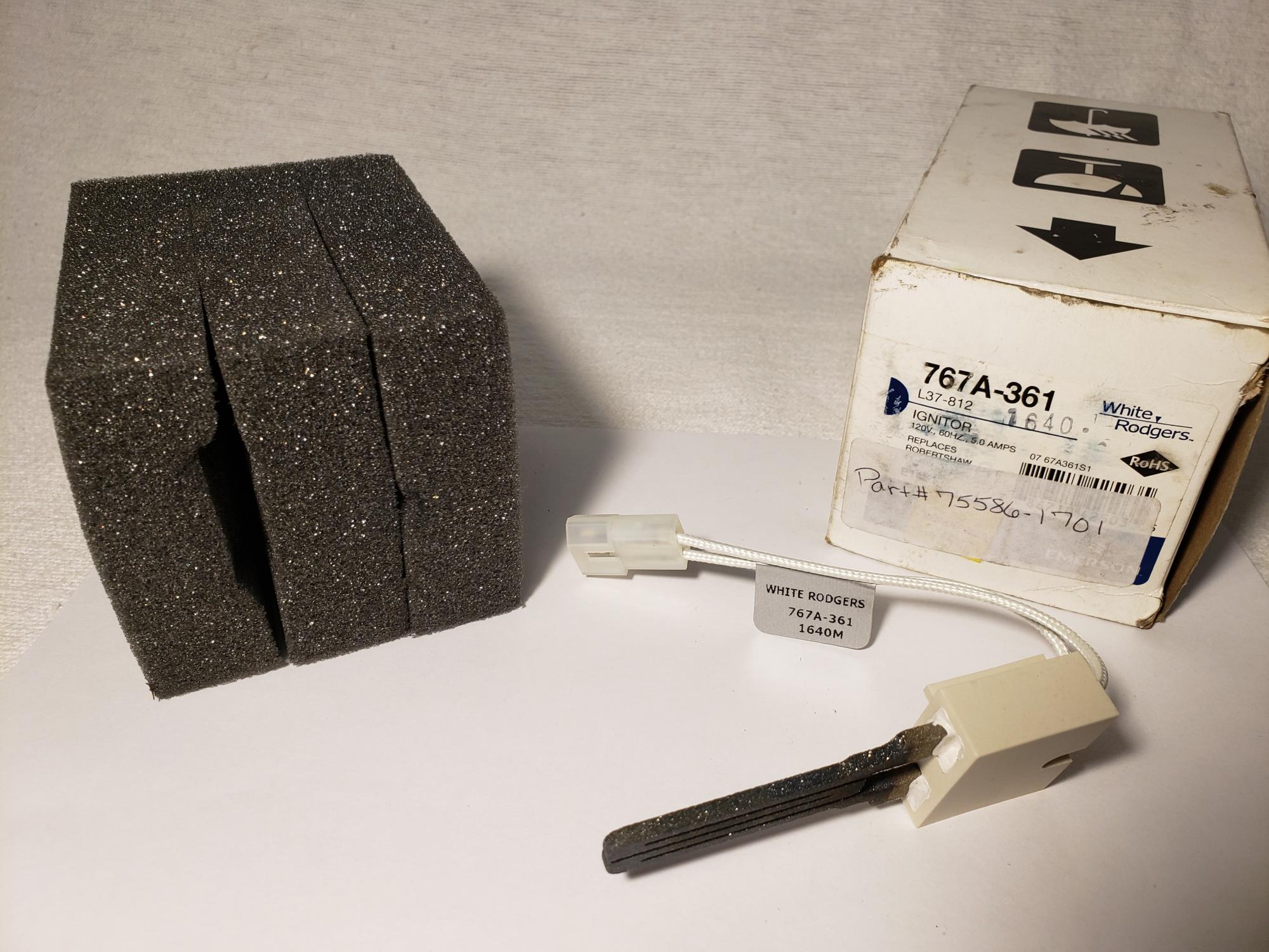 NEW White Rodgers Emerson 767A361 Hot Surface Ignitor L37812