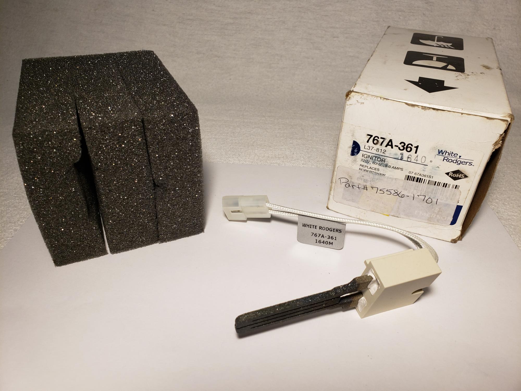 NEW White Rodgers Emerson 767A361 Hot Surface Ignitor L37812