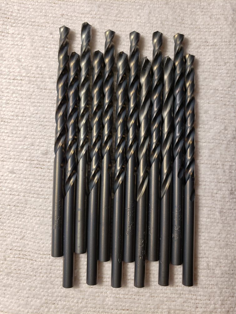 High Speed Steel Jobber Length 12Pcs Jobber Length Drill Bits Kodiak USA Made #44 Wire Diameter Drill Oxided Black Oxide