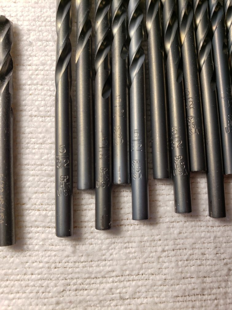 12x 5/32 High Speed Twist Drills Union Made in USA, Jobber Length Type