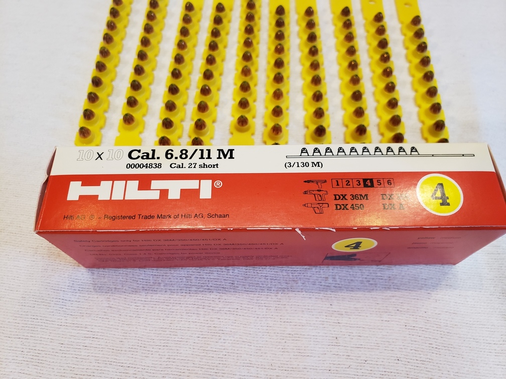 Hilti 100 pack Cal. 6.8/11M 3/130 00004838 Cal. 27 Short 4 Made in