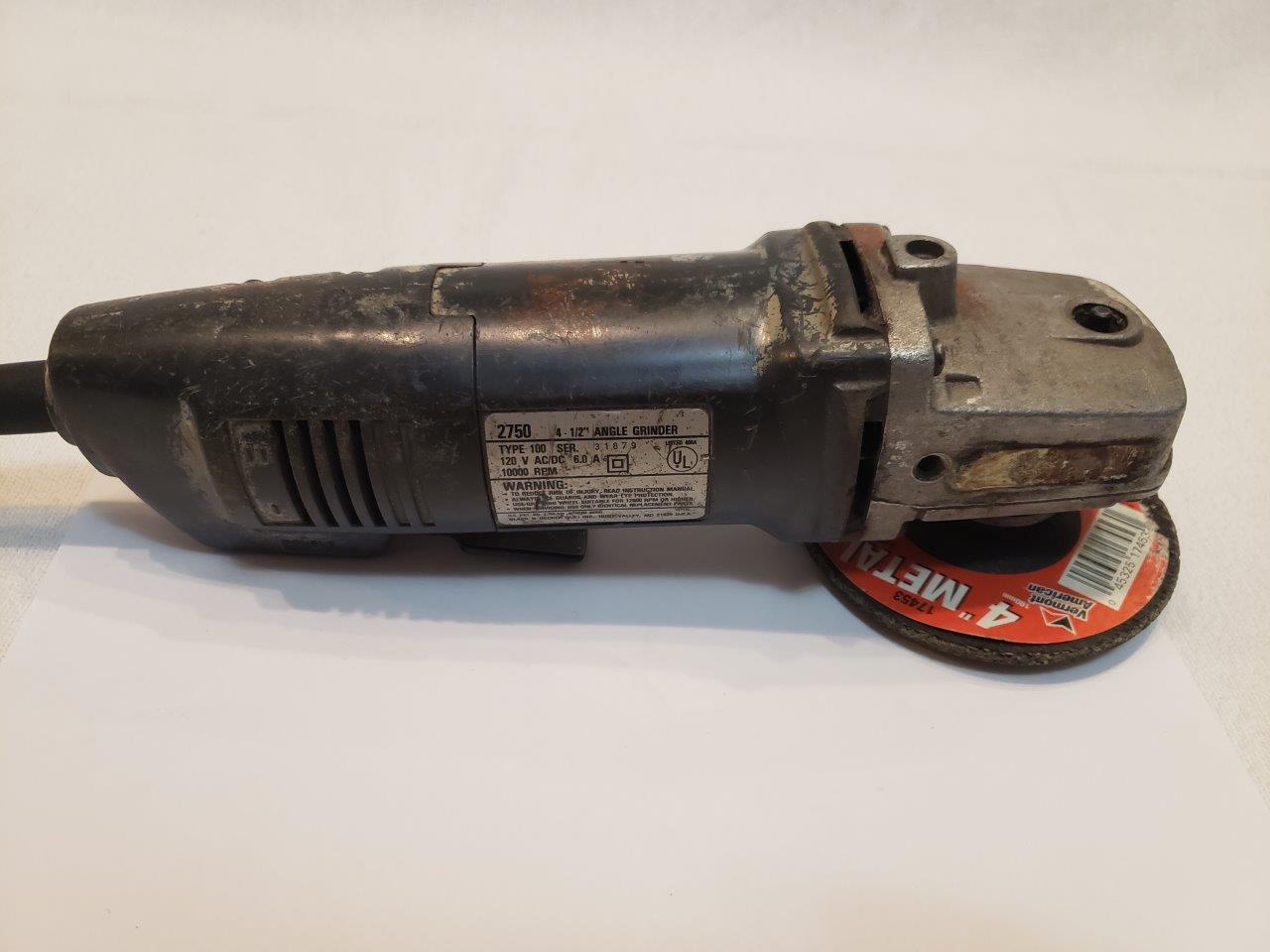 Black and Decker 2750 Type 100 41/2 Angle Grinder Parts 6 Amp