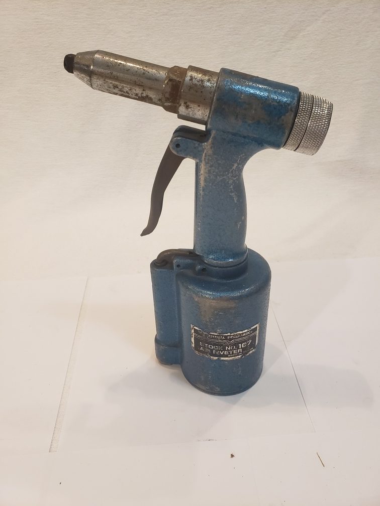 Lot of CENTRAL PNEUMATIC STOCK No. 167 AIR RIVETER + 46 lbs of rivets