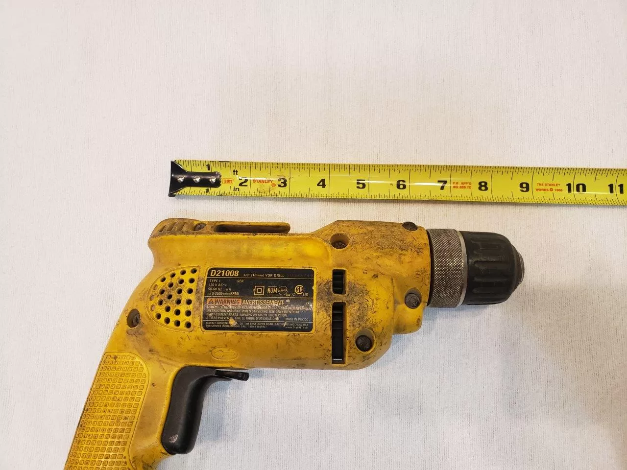 dewalt-d21008-corded-6a-vsr-drill-3-8-type-1_212008 | Chicago HVAC tools and supplies