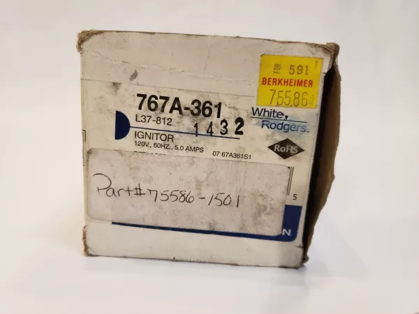 White Rodgers Emerson 767A-361 Hot Surface Ignitor L37-812