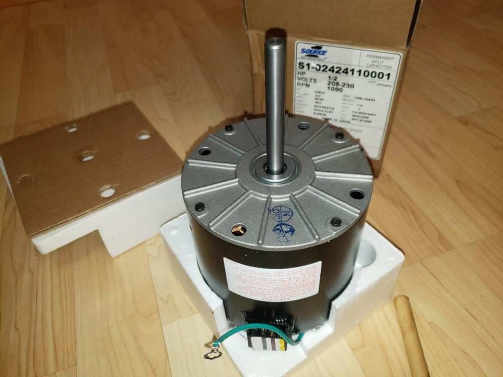 1/2 HP 1090 RPM 1 Speed, CW, 230V, OEM York Coleman Luxaire Condenser