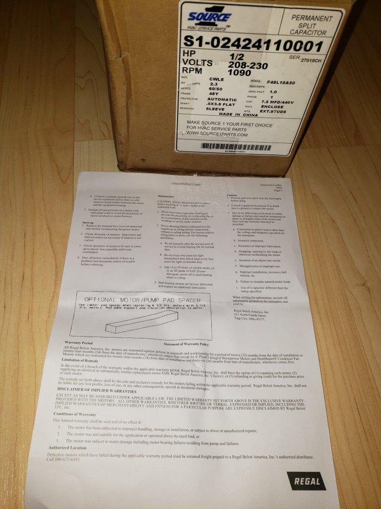 Furnace Pressure Switch Replacement – Compatible With York, Coleman, Luxaire – Part #024-27666-001