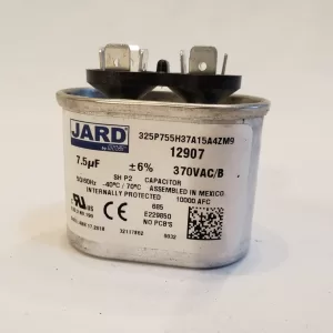 JARD 7.5 MFD x 370 VAC 50/60Hz -40°C to 70°C Motor Run Capacitor Shape Oval 12907