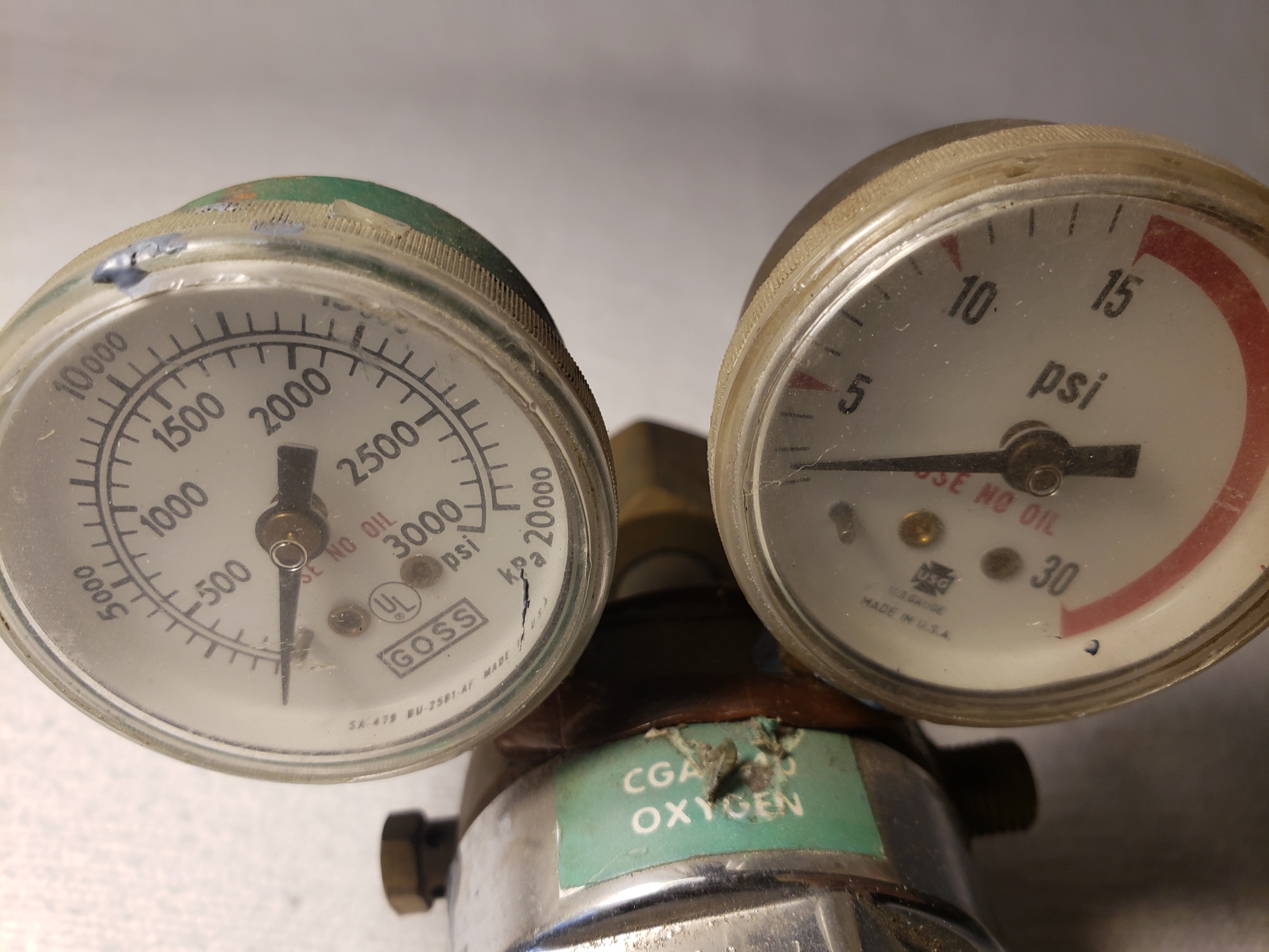 Linde Company Gas Regulator, Union Carbide Corporation, Model R2260