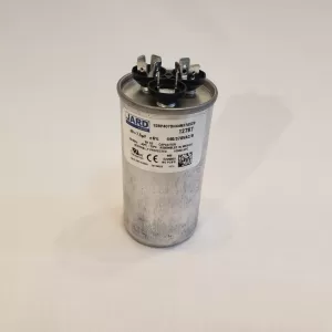 40 + 7.5 MFD x 370 or 440 VAC Round Motor Dual Run Capacitor JARD 12787