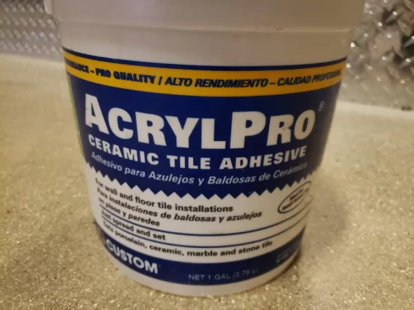 ARL40001-2 Acrylpro Gallon White Ceramic Tile Mastic Adhesive glue Custom Building Products