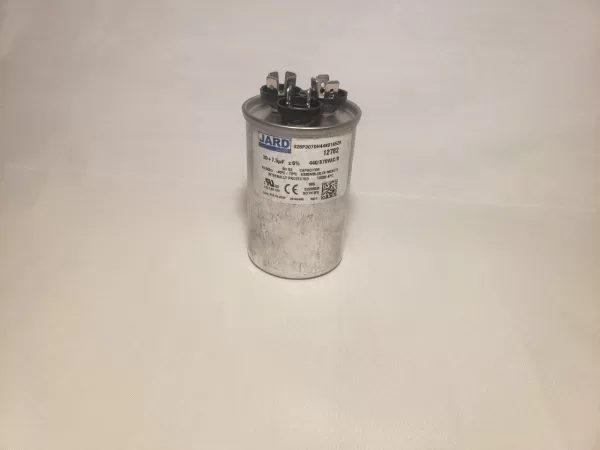 30 + 7.5 MFD x 370 / 440 VAC Round Motor Dual Run Capacitor JARD 12782