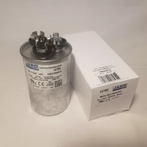 30 + 7.5 MFD x 370 / 440 VAC Round Motor Dual Run Capacitor JARD 12782