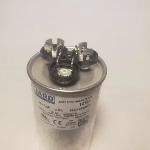 40 + 5 MFD x 370 or 440 VAC Round Motor Dual Run Capacitor JARD 12786 50/60Hz -40°C to 70°C (Copy)