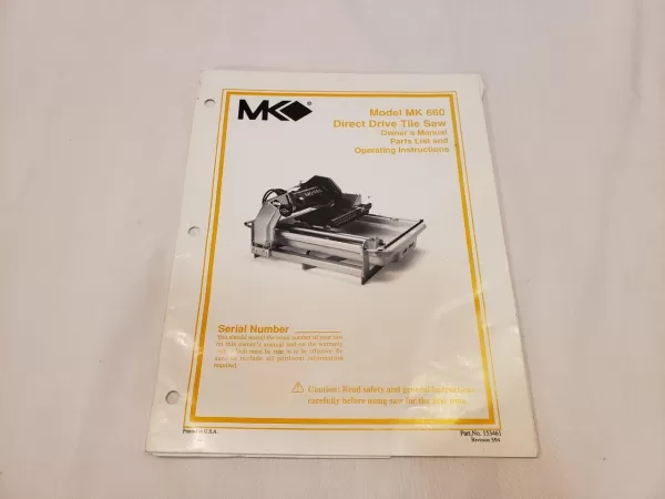 MK Diamond 153330 MK-660 manual