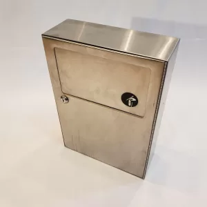 Surface Wall Mount Trash Waste Bin Bobrick B-254 SS Stainless Steel Sanitary Napkin Disposal Receptacle Restroom