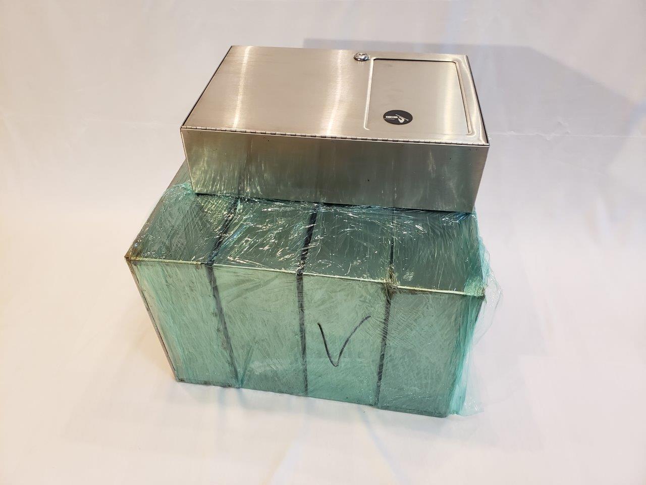 Surface Wall Mount Trash Waste Bin Bobrick B254 SS Stainless Steel