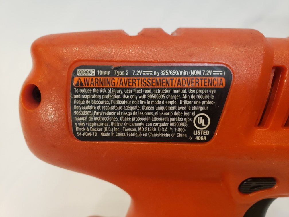 Black & Decker 9099KC 7.2Volt Cordless Drill with Keyless Chuck