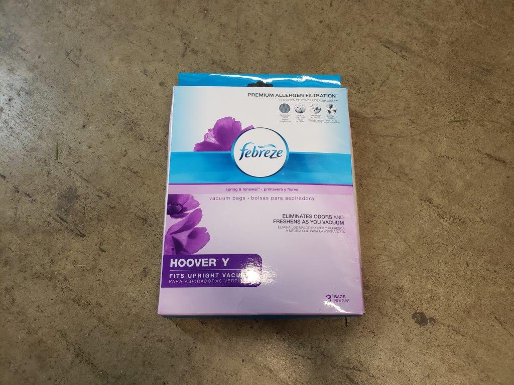 Febreze Hoover Style Y Vacuum Bags+ 2x Genuine Hoover Type Y Vacuum