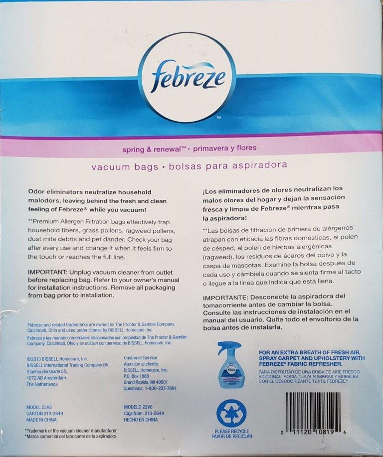 Febreze Hoover Style Y Vacuum Bags+ 2x Genuine Hoover Type Y Vacuum