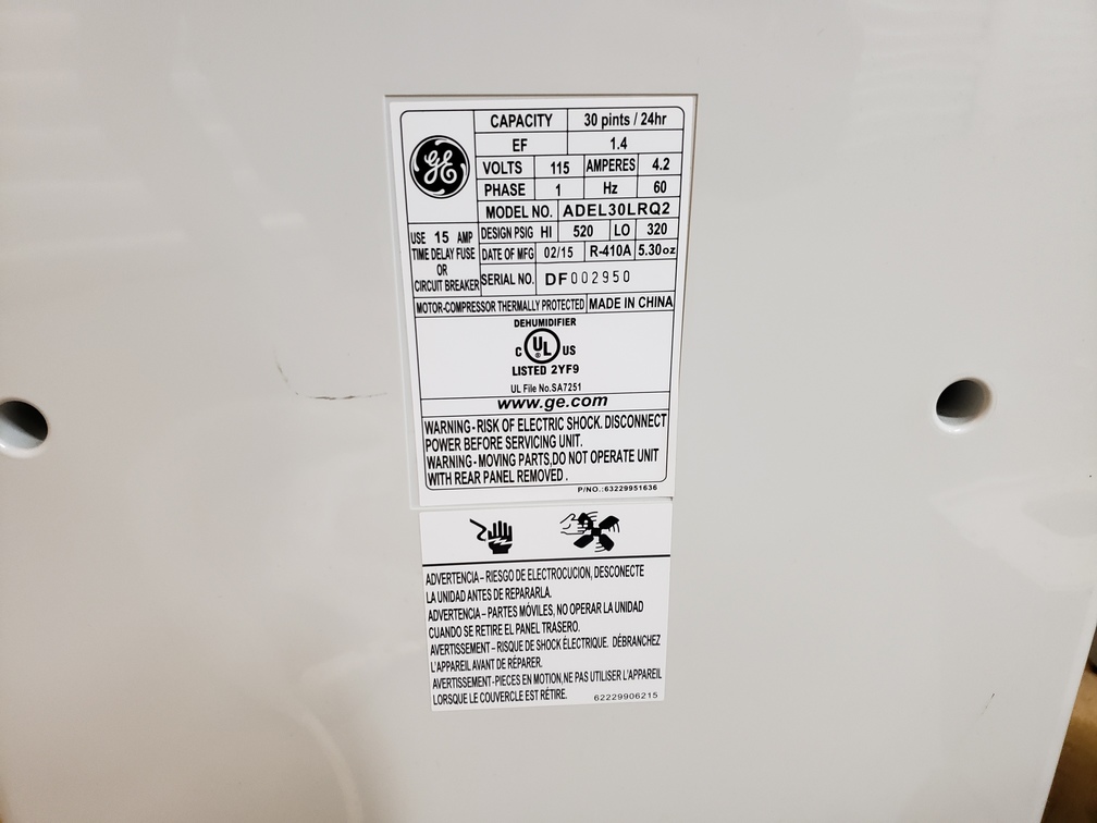 Ge Dehumidifier 30 Pint