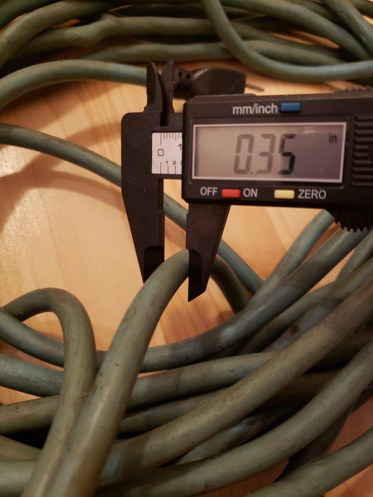 Green Extension Cord with custom Ends, 50Feet Chicago HVAC tools and