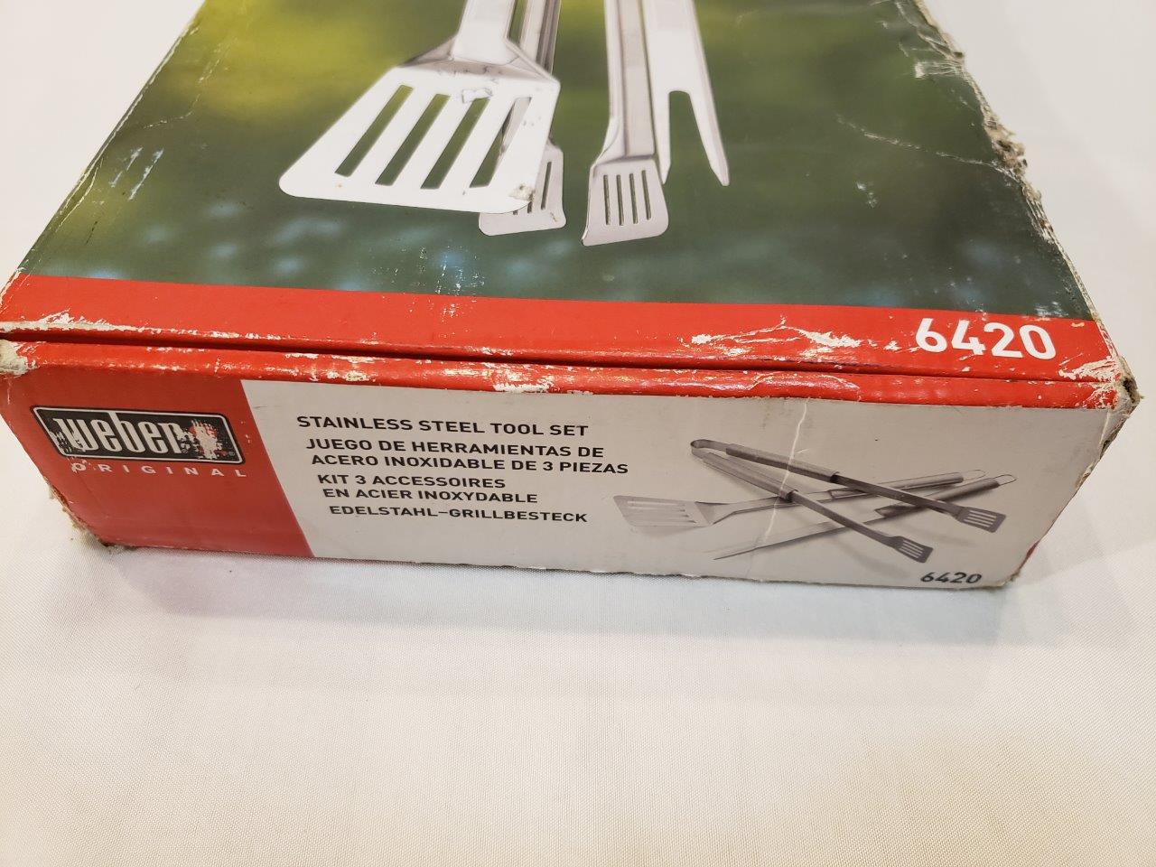 Weber 6420 3Piece StainlessSteel Barbecue Tool Set Chicago HVAC