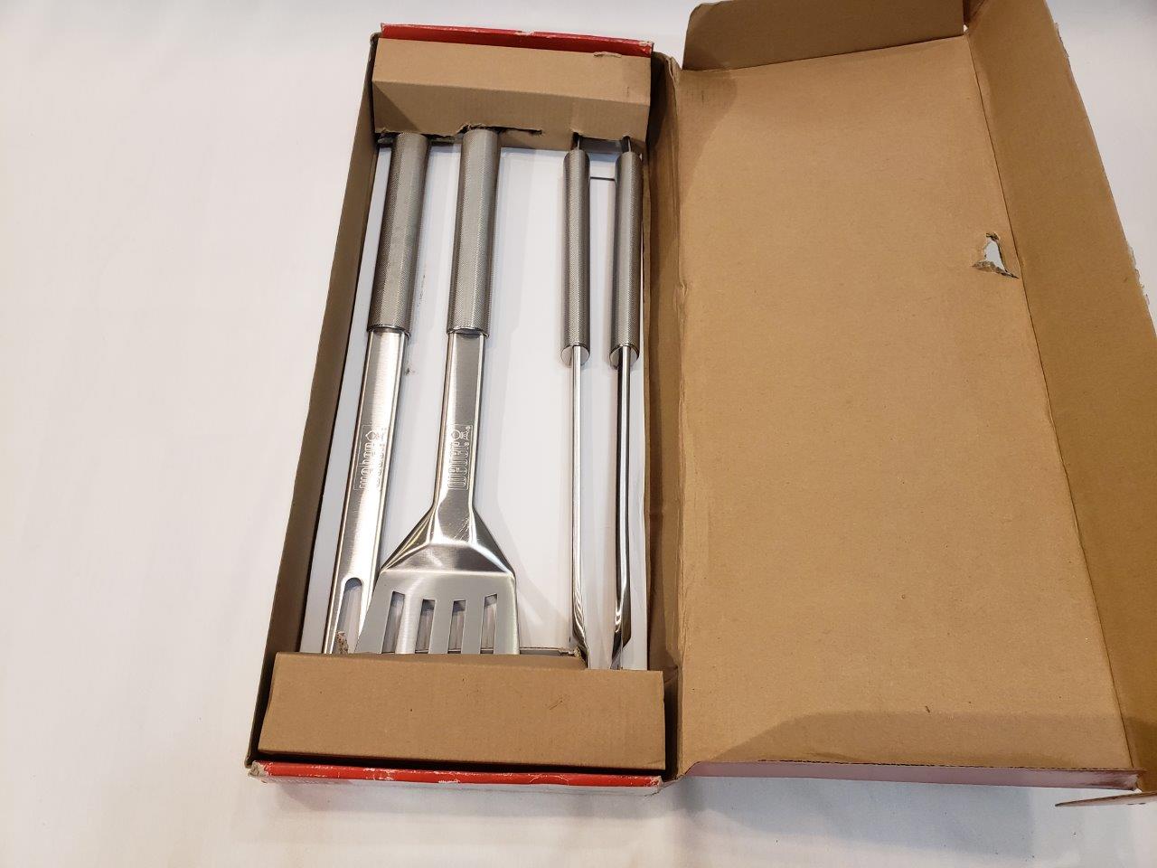 Weber 6420 3Piece StainlessSteel Barbecue Tool Set Chicago HVAC