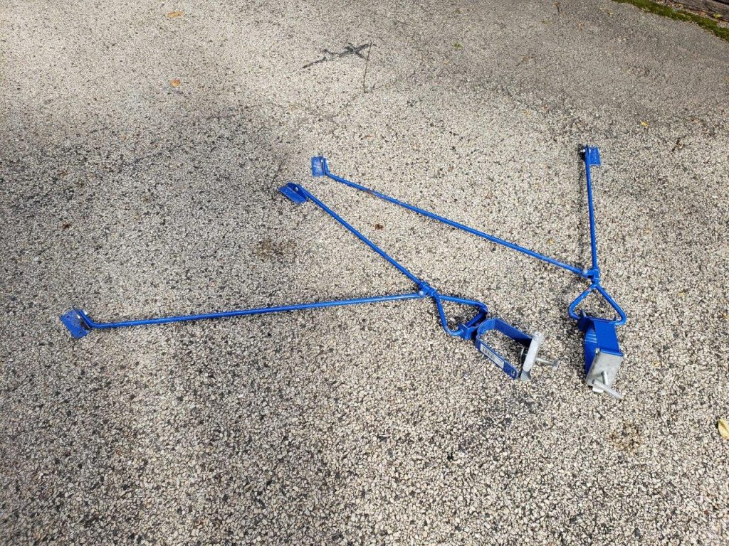 Steel Pump Jack Foldable Brace Scaffolding Swivel Support Rugged Steel