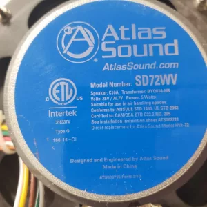 Atlas Sound CS95-8 + Speaker SD72WV
