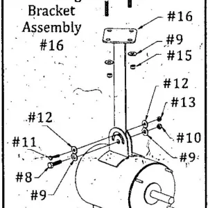 Bracket and Fan Mounting Kit for 12 inch and 16" Basket Fans