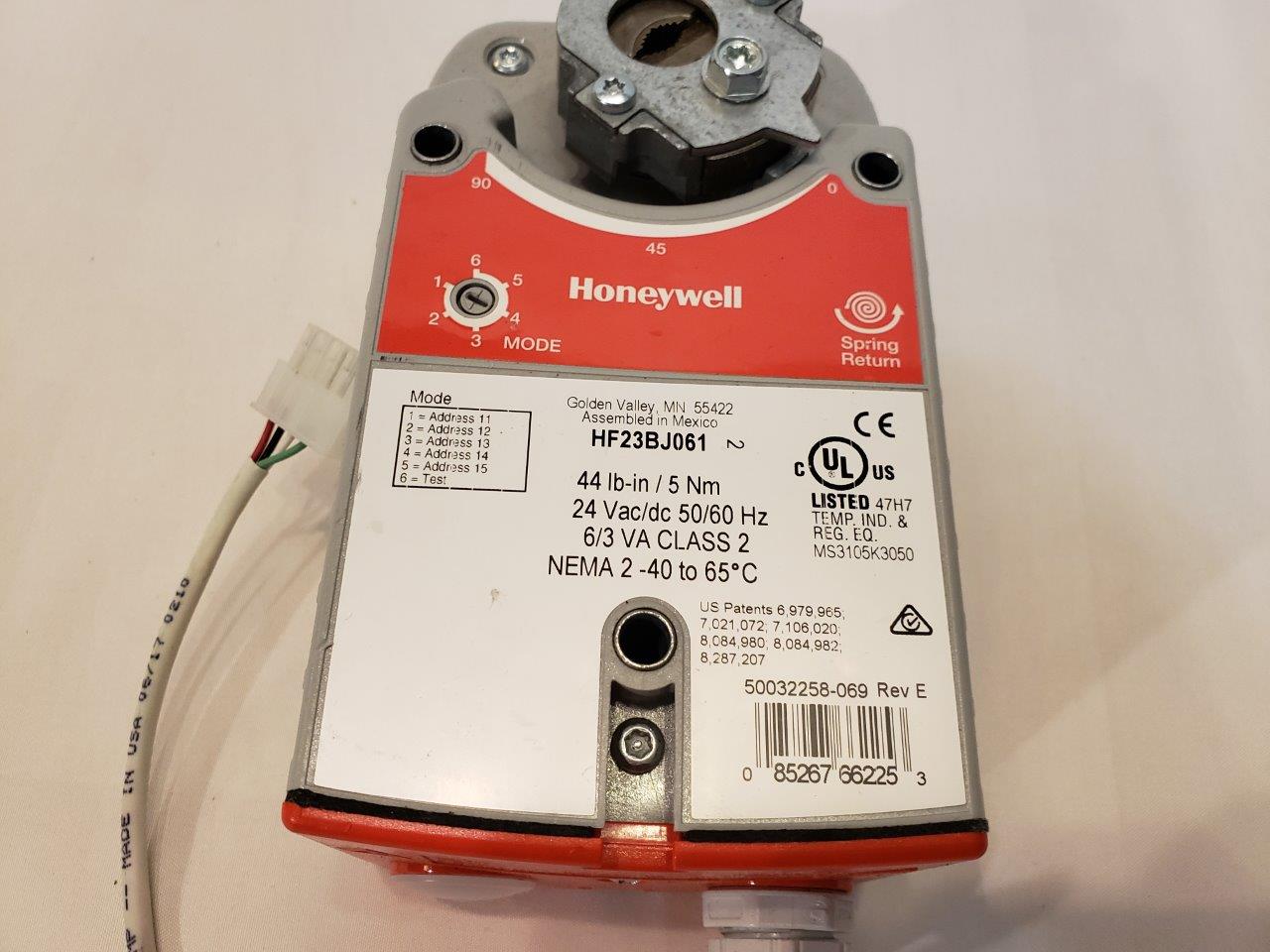 honeywellhf23bj061inducermotor24vacdc5060hz63vaclass2