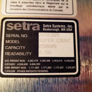 Setra High Resolution Counting Scale, Super Count SC-55 Industrial Intelligent Weighing Technology