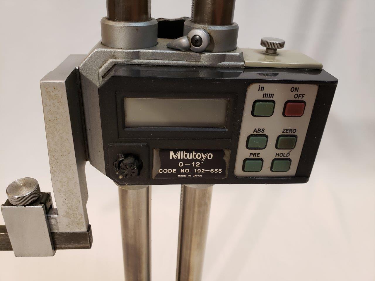 Mitutoyo Dial Height Gage with Digital Counter 192655 012″ Range