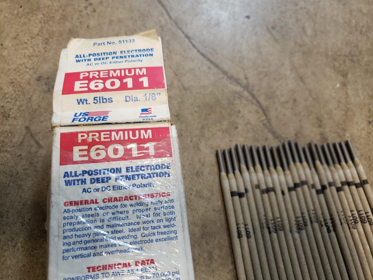 US Welding Electrode E6011 1/8Inch by 14Inch 26 rods Box 51133