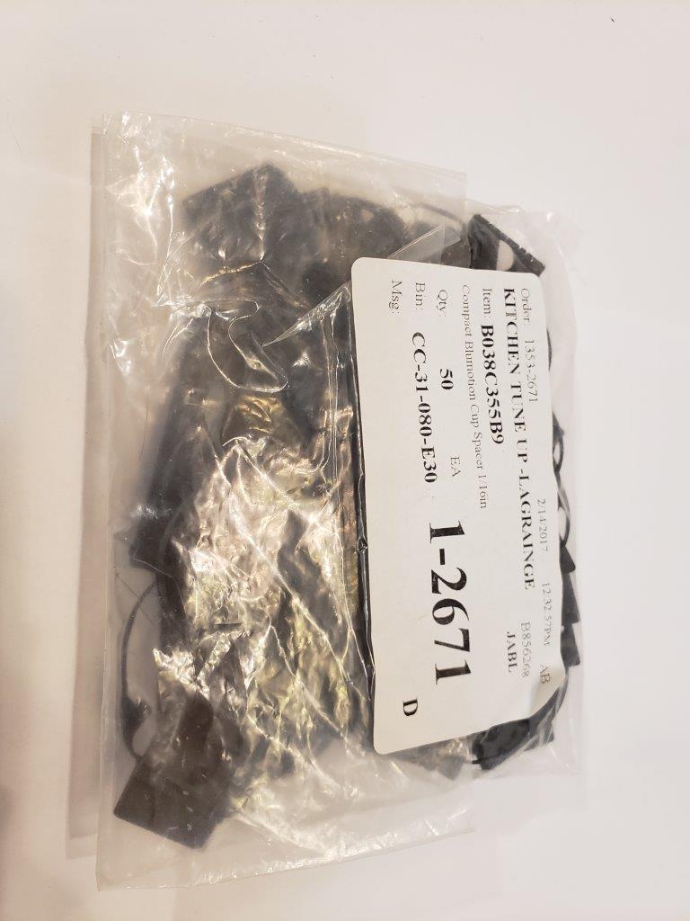 50 Qty. Of BLUM Compact Hinge Cup 1/16″ Spacers Gray Plastic B038C355B9