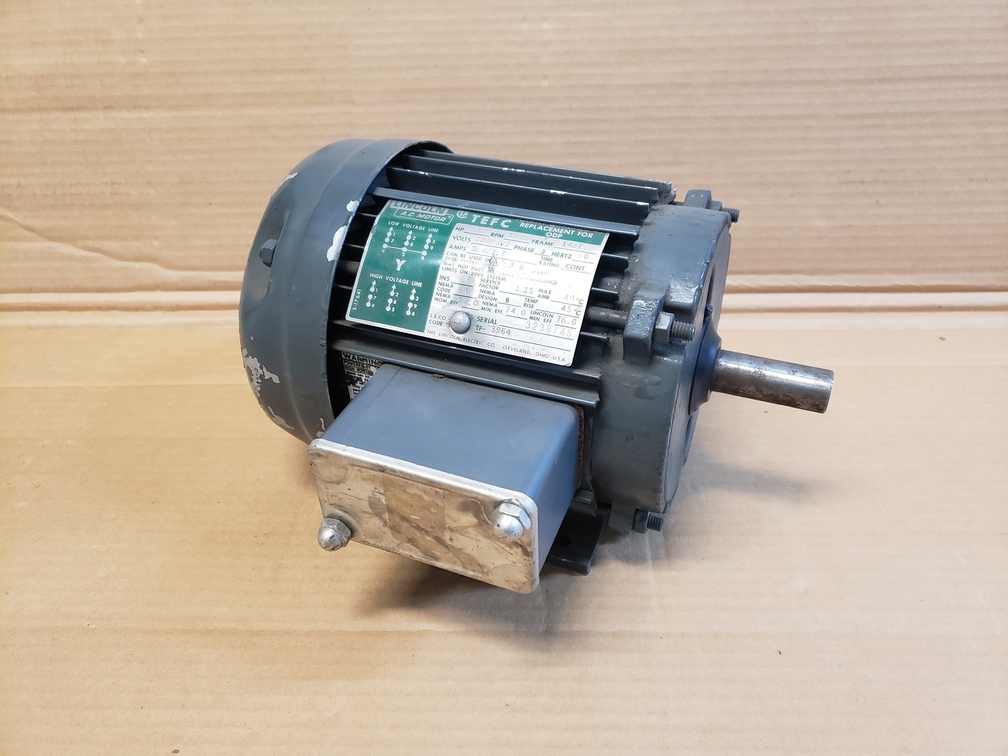 Lincoln Electric Motors TF3964 Tefc 1hp 230/460vac 1735rpm 143t 3ph